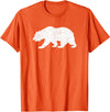 CALIFORNIA REPUBLIC GRIZZLY BEAR APPAREL California Grizzly Bear State Flag CALI Republic Silhouette T-Shirt - Orange