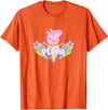 Peppa Pig Shooting Stars Cute Retro Logo T-Shirt - Orange