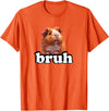 Funny Animal Cavy Mom Gifts T Shirts & Hoodies Bruh Bro Kids Boys Girls Cute Wheek Merch Guinea Pig Lover T-Shirt - Orange