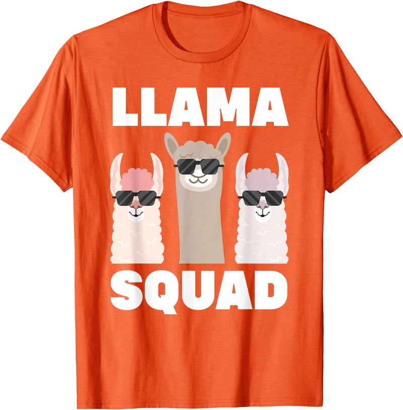 Funny Llama Gift Llama Lover Accessories & Stuff Funny Llama Design For Men Women Llama Alpaca Farm Animal T-Shirt - Orange