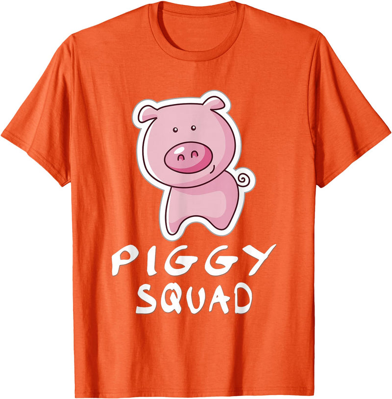 Super Pig Love Shirts Piggy Squad Cute Farm Animal Lover Adult & Toddler T-Shirt - Orange