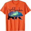 We Love Alaska Alaska Grizzly Bear USA Souvenir T-Shirt - Orange
