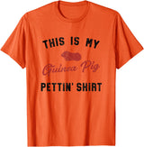 Wheek Guinea Pig Gift Apparel My Guinea Pig Pettiing Shirt Funny Pet Gift Shirt T-Shirt - Orange