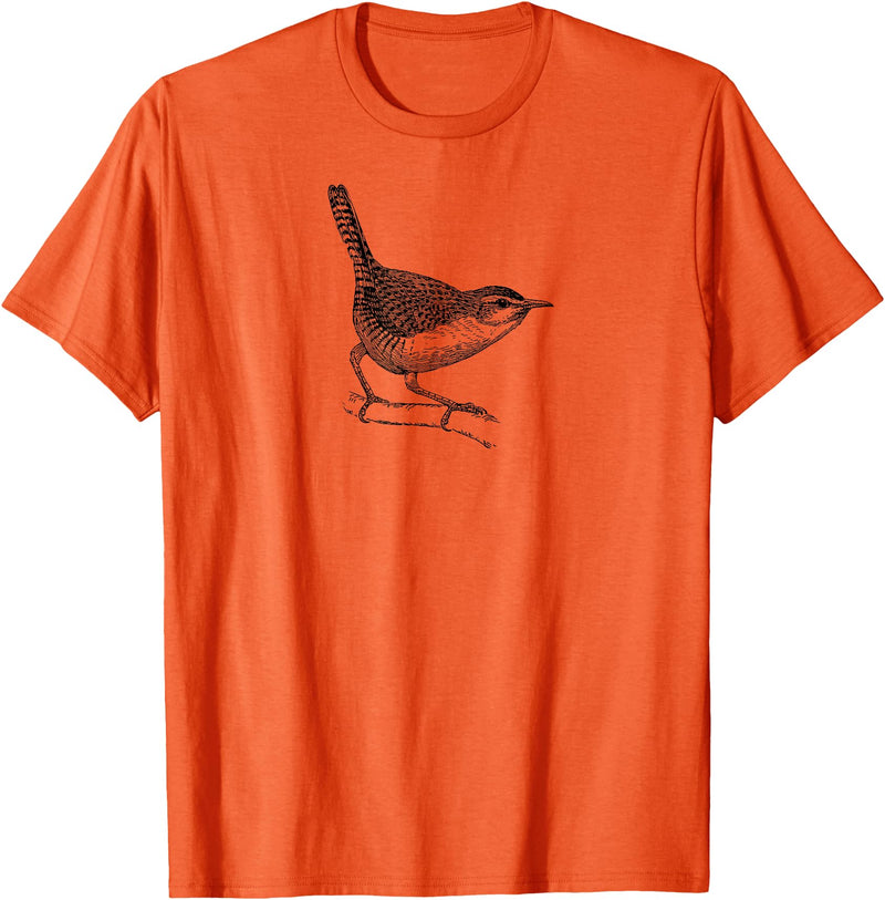 Birding Ornithologist Birds Wren Bird T-Shirt - Orange