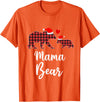Cute Xmas Gifts Tartan Bear Cub Matching Costumes Mama Bear Buffalo Red Plaid Christmas Pajama Family Outfits T-Shirt -