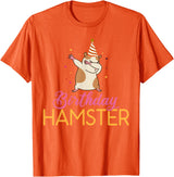 Birthday Hamster Cute Hamster Lover T-Shirt - Orange