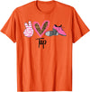 Peace Love Tap Tap Dance Shoes Pink T-Shirt - Orange