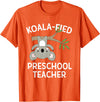 Preschool Teacher Gifts and Apparel Cute Koala Preschool Teacher T-Shirt Funny Pun Gift T-Shirt - Orange
