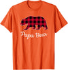 Papa & Mama Bear Outfit Papa Bear Pajama Red Buffalo Plaid T-Shirt - Orange