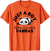 Panda Lover Designs Just A Boy Who Loves Pandas Cute Panda Bear T-Shirt - Orange