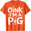 Spooky Gifts Oink, I’m a Pig Halloween Costume T-Shirt - Orange