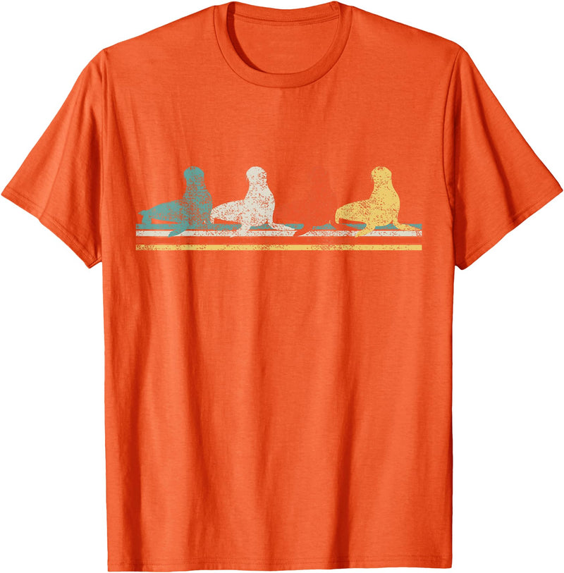 Retro Sea Lion Gifts Sea Lion T-Shirt - Orange