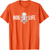 HOG LIFE Creationz Co. HOG LIFE Hog Hunter Javelina Hunting - Wild Boar Pigs T-Shirt - Orange