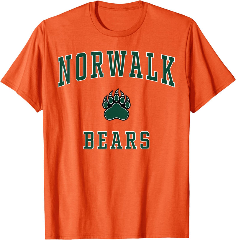 Official High School Fan Gear Norwalk High School Bears T-Shirt - Orange