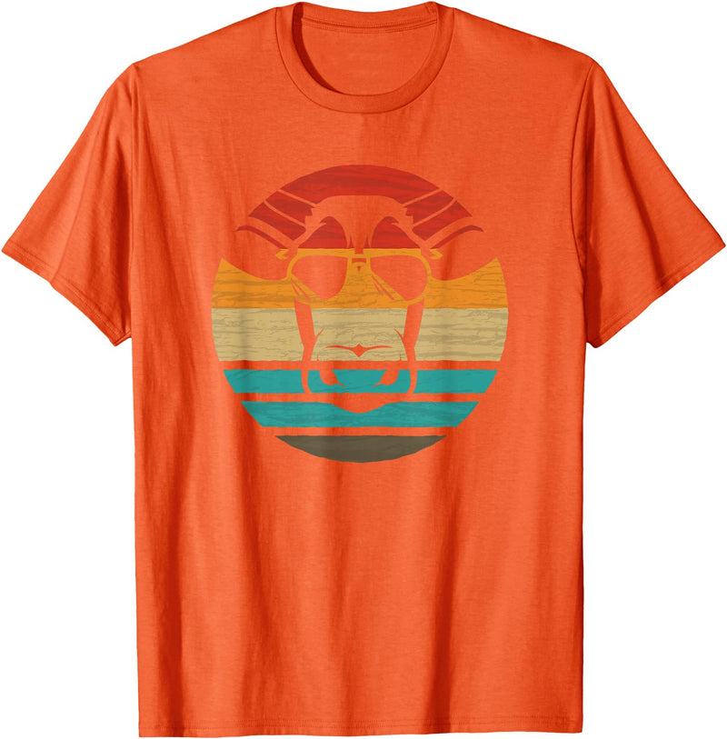 Cow Accessories & Clothing Gifts Women Men Kids Cow Retro Style Vintage T-Shirt - Orange