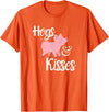 Hogs and Kisses Everyone loves Pigs Design Hogs and Kisses Cute Pig T-Shirt - Orange
