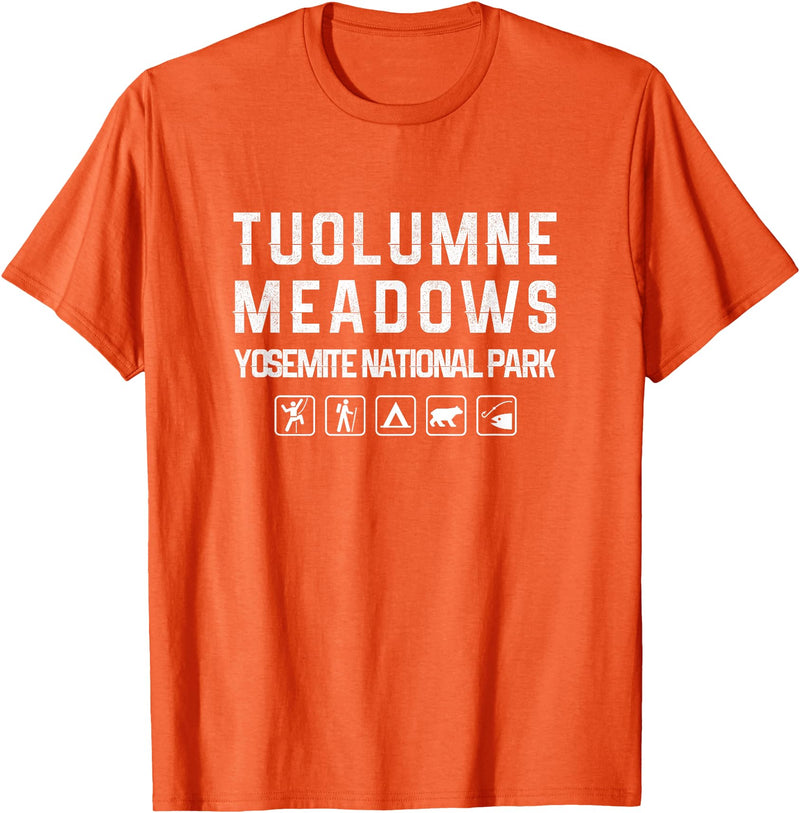 California Shirts Tuolumne Meadows, Yosemite Outdoor T-shirt T-Shirt - Orange