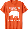 Global Warming Awareness Arctic Winter Ice Freezing For A Reason Polar Plunge Ice Bear T-Shirt - Orange