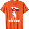 Free Greenland Shirts For Men Women Free Greenland Bear with Flag Greenlanders Kalaallit T-Shirt - Orange