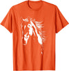 HörseCo. Vintage Western Horse Silhouette Horse Riding T-Shirt - Orange