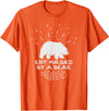 Funny Winter Tees Exit Pursued By a Bear - Funny Shakespeare - Winter Shirt T-Shirt - Orange