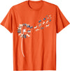 Womens Cow Design Dandelion Cows Stuff for Cow Lover | Womens Cow T-Shirt - Orange