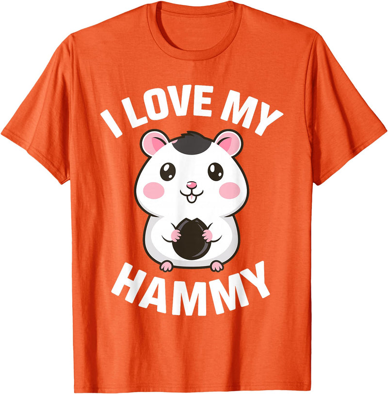Cute Hamster Design for Men Women Kids Pet Hamster Lovers T-Shirt - Orange