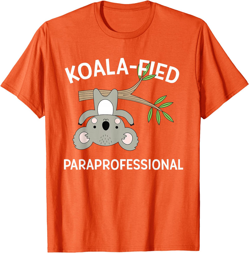 Teacher Gift T-Shirts and Apparel Cute Koala Paraprofessional Gift Appreciation T-Shirt T-Shirt - Orange