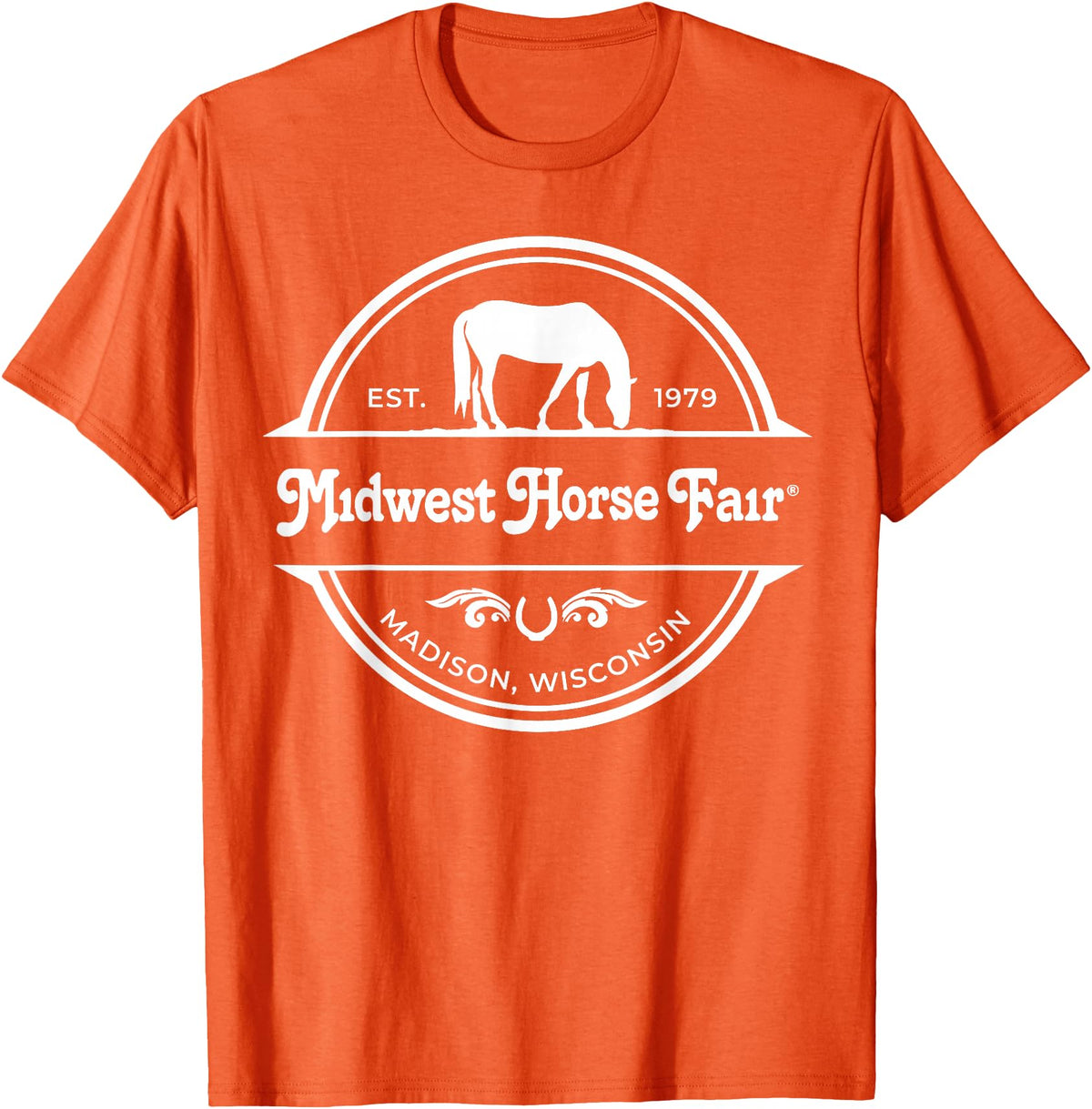 Midwest Horse Fair Est. 1979(w)- T-Shirt - Orange
