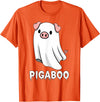 Pig Ghost Boo Halloween Humor By TEERA Funny Pig Ghost Spooky Season T-Shirt - Orange