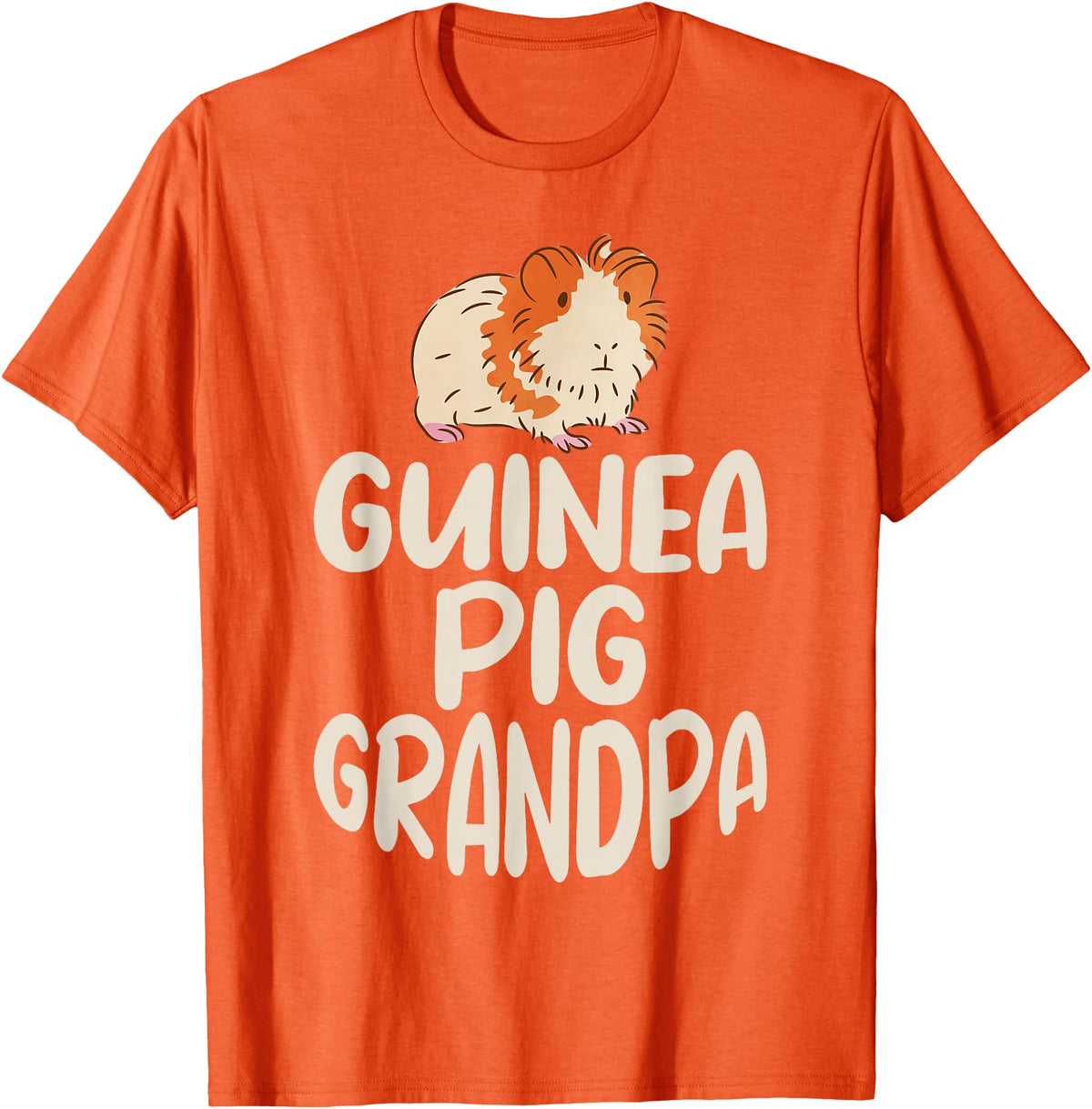 Gift Guinea Pig Owner & Accessories Guinea Pig Grandpa T-Shirt - Orange
