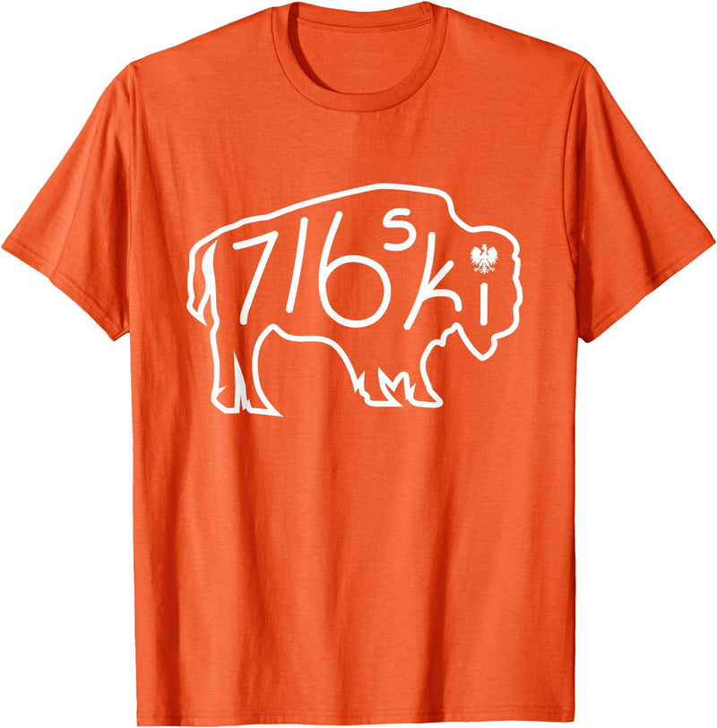 Buffalo Polish 716 716ski Dyngus Day Buffalo NY Polish T-Shirt - Orange