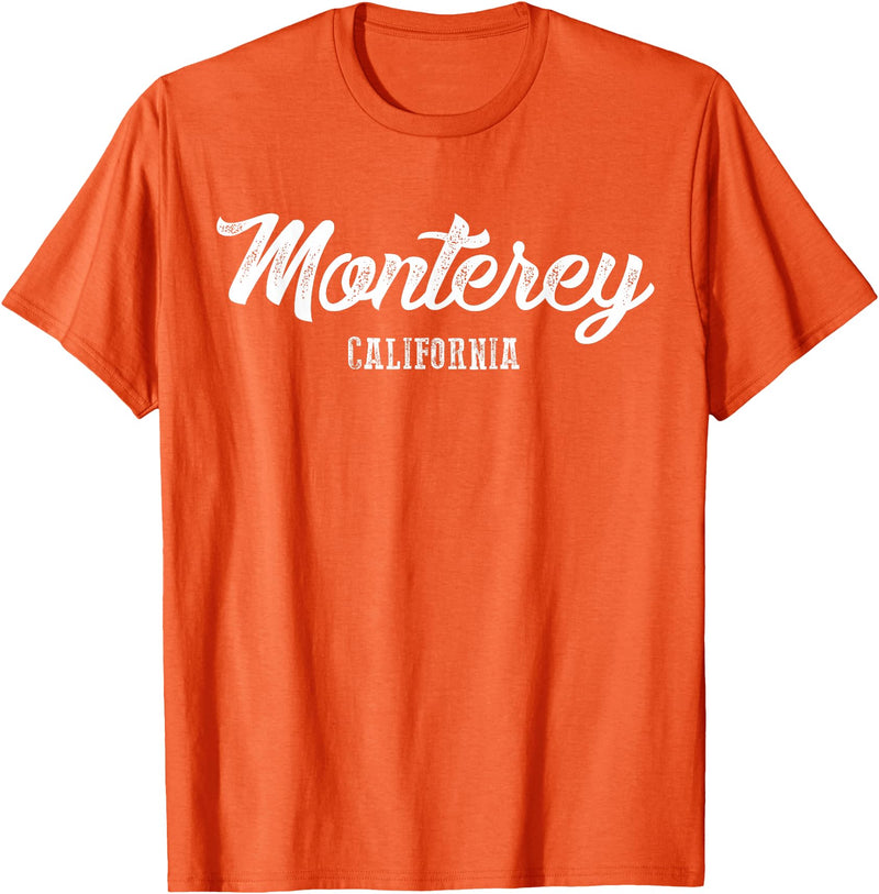 California Original Apparel Monterey T Shirt - California Souvenir Landmark Gift Shirt - Orange