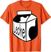 Clever Witty Milk Designs Leche Spanish Milk Carton Dairy Lover T-Shirt - Orange