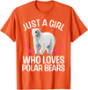 Polar Bear Gift Polar Bear Accessories & Stuff Funny Polar Bear Art For Girls Kids Youth Polar Bear Lovers T-Shirt - Orange
