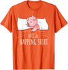 Funny Pig Lover & Owner Gift Ideas Sleeping Pig Lover Swine Official Napping T-Shirt - Orange