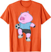 Snabdesign84 Pig Soccer player Soccer Sports T-Shirt - Orange