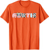 Cow Matching Family Outfit Costume Apparel Auntie Girl Birthday Matching Family Cow Farm Animal Aunt T-Shirt - Orange