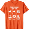 Horse Track Racing Apparel Things I Do In My Spare Time, Funny Horse Racing Lover T-Shirt - Orange