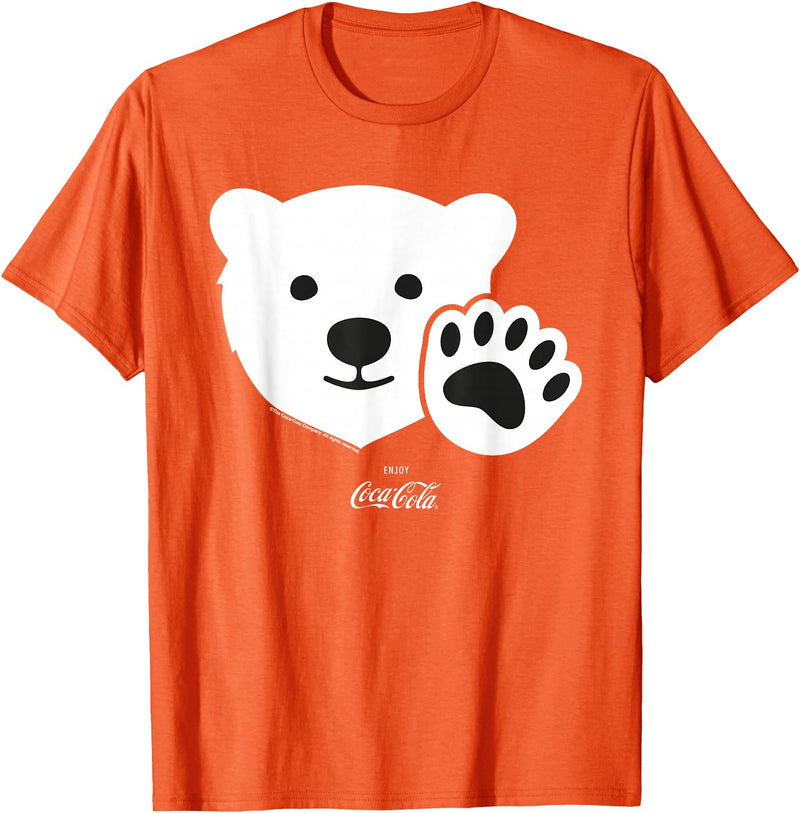 Coca-Cola Coca Cola Polar Bear Wave Christmas T-Shirt - Orange