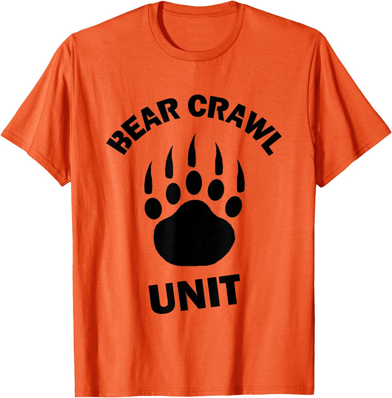 Food Sweat and Beers Bear Crawl Unit T Shirt T-Shirt - Orange