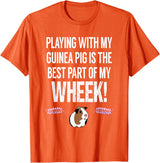 Guinea Pig Accessories and Shirts WHEEK! Funny Guinea Pig Tshirt | Guinea Pig Owner Gift T-Shirt - Orange