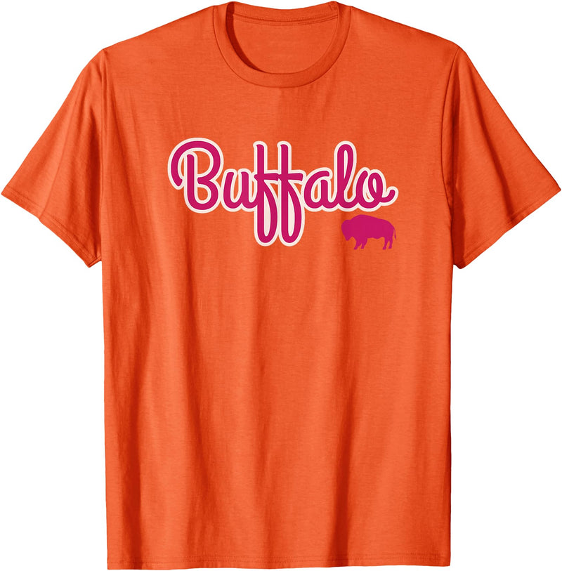 Buffalo NY Designs Buffalo NY Pink Color Logo, Buffalo Pride T-Shirt - Orange