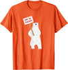 Math & Mirth Designs Save the Teachers Cute Polar Bear T-Shirt T-Shirt - Orange
