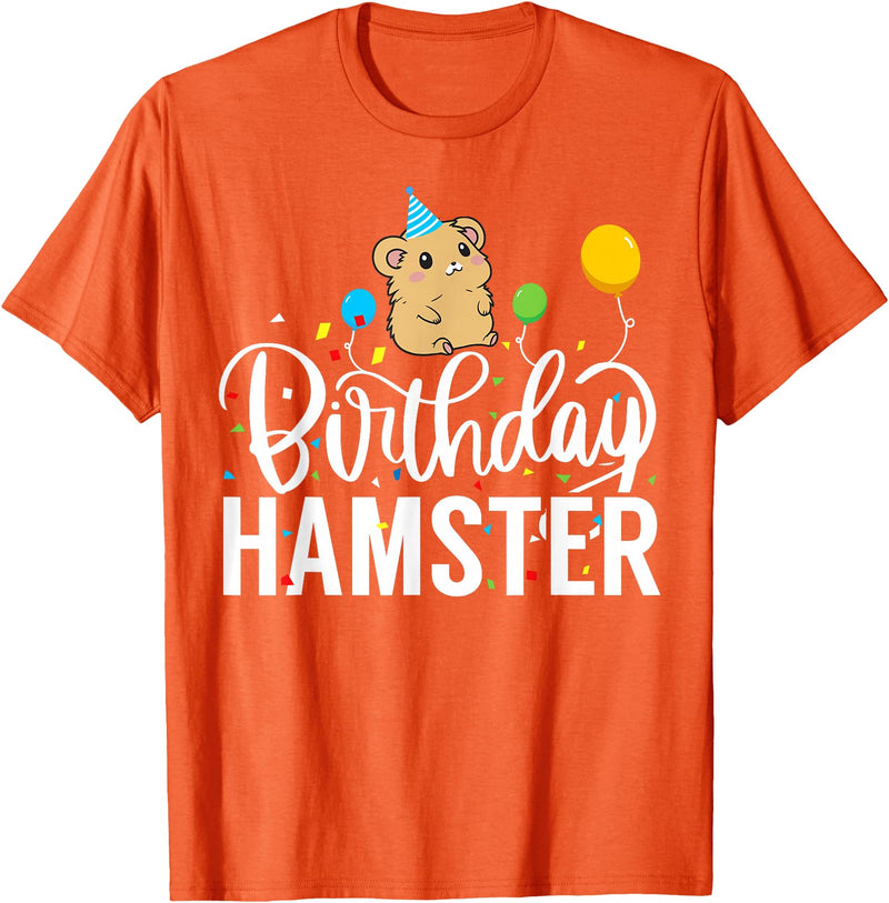 Hamster Birthday Party Birthday Hamster T-Shirt - Orange