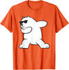 Arctic Polar Bear Tees And Gifts Ice Bear Dabbing Arctic Cute Dabbing Polar Bear T-Shirt - Orange