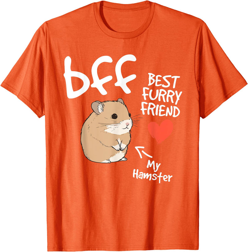 Hamster lover BFF Best Furry Friend my hamster cute fun kids T-Shirt - Orange