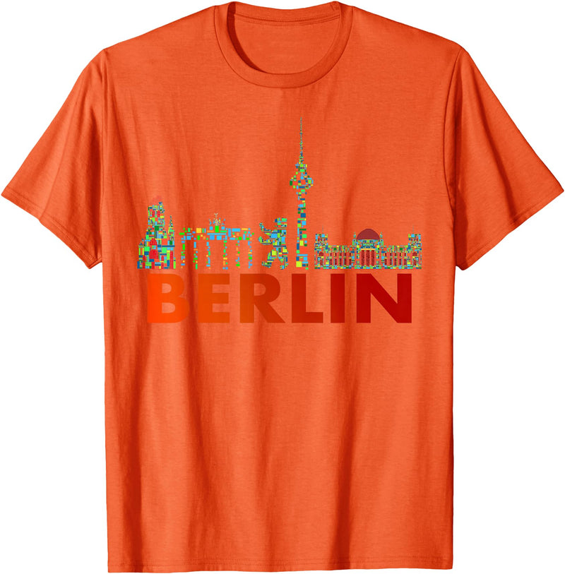 Berliner Bär Designs - Berlin Shop - Berlin Berlin Design - Berlin Bear - I Love Berlin T-Shirt - Orange