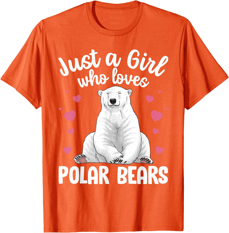 Polar Bear Gift Polar Bear Accessories & Stuff Best Polar Bear Design For Men Women Arctic Polar Bear Lover T-Shirt - Orange
