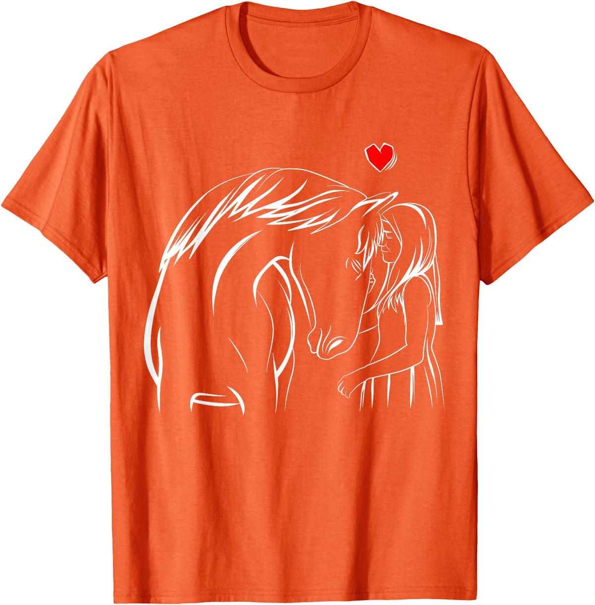 Cute Horse Owner Gifts Horse Lover Girl Horseback Riding Women T-Shirt - Orange